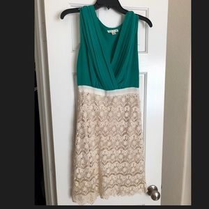Umgee Turquoise & Lace Dress